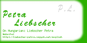 petra liebscher business card